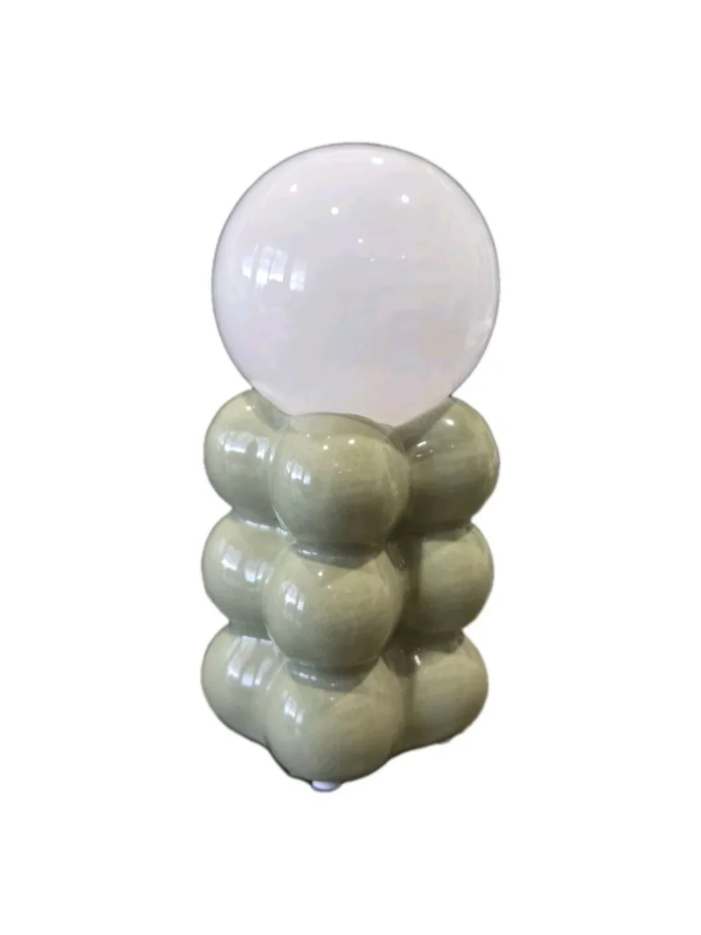 New Pastel Green Cermaic Nightstand Office Table Lamp Modern Retro Style Light